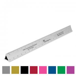 12 inch Alumicolor L2R Architect Triangular Hollow Scale Ruler