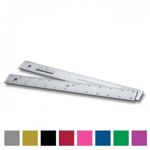 12 inch Alumicolor Straight Edge Ruler with Center Finding Back