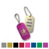 Alumicolor Dog Tag with 4 inch Ball Chain