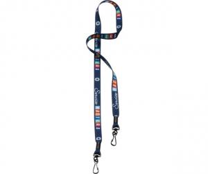 1/2&quot; 2-Ended Dye-Sublimated Lanyard with Metal Swivel Snap Hook 