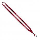 1/2" Dye-Sublimated Polyester Waffle Weave Lanyard with Metal Crimp