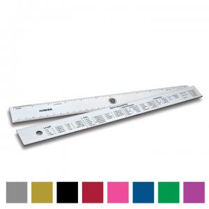 12 inch Alumicolor Metric Conversions Table Ruler