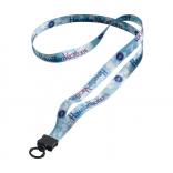 1/2"Dye-Sublimated Lanyard with Plastic Clamshell & Plastic O-Ring 