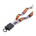3/4" Dye Sublimated Waffle Weave Lanyard with Plastic Snap-Buckle Release 