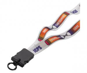 3/4&quot; Dye Sublimated Waffle Weave Lanyard with Plastic Snap-Buckle Release 