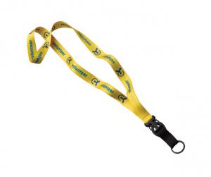 3/4&quot; Dye Sublimated Lanyard with Slide-Release and Metal Split-Ring 