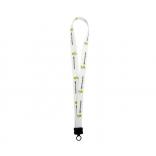 3/4"Dye-Sublimated Stretchy Elastic Lanyard with Plastic Clamshell and O-Ring 