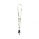 3/4" Dye-Sublimated Stretchy Elastic Lanyard with Plastic Snap-Buckle Release 