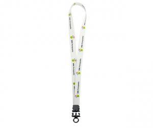 3/4&quot; Dye-Sublimated Stretchy Elastic Lanyard with Plastic Snap-Buckle Release 