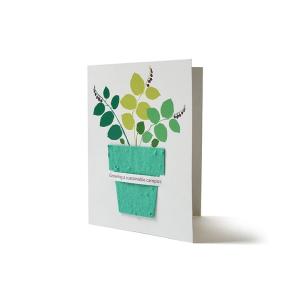 4 x 5 Eco Friendly Seed Paper Shaped Greeting Card