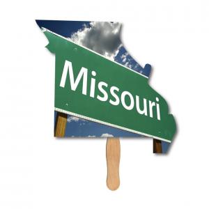 Missouri State Shaped Hand Fan