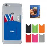  Silicone Adhesive Phone Wallet with Finger Grip 