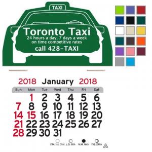 Taxi Cab Self-Adhesive Calendar
