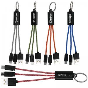 2-in-1 Charging Cable Key Chain