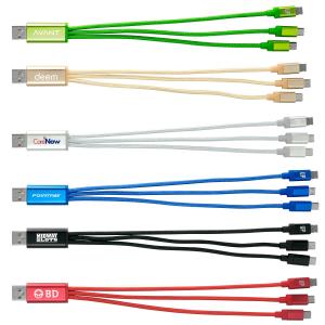 3-in-1 Metallic Charging Cable