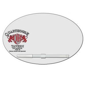 Full Color Oval/Football Shaped Dry Erase Memo Board