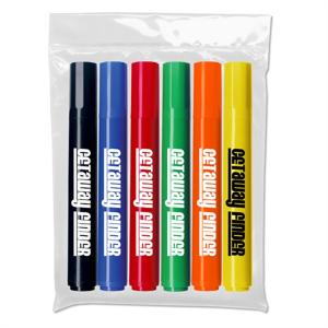 6ct Chisel Tip Permanent Markers