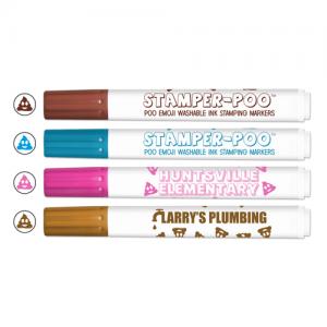 Stamper-Poos Poop Emoji Washable Ink Stamping Markers