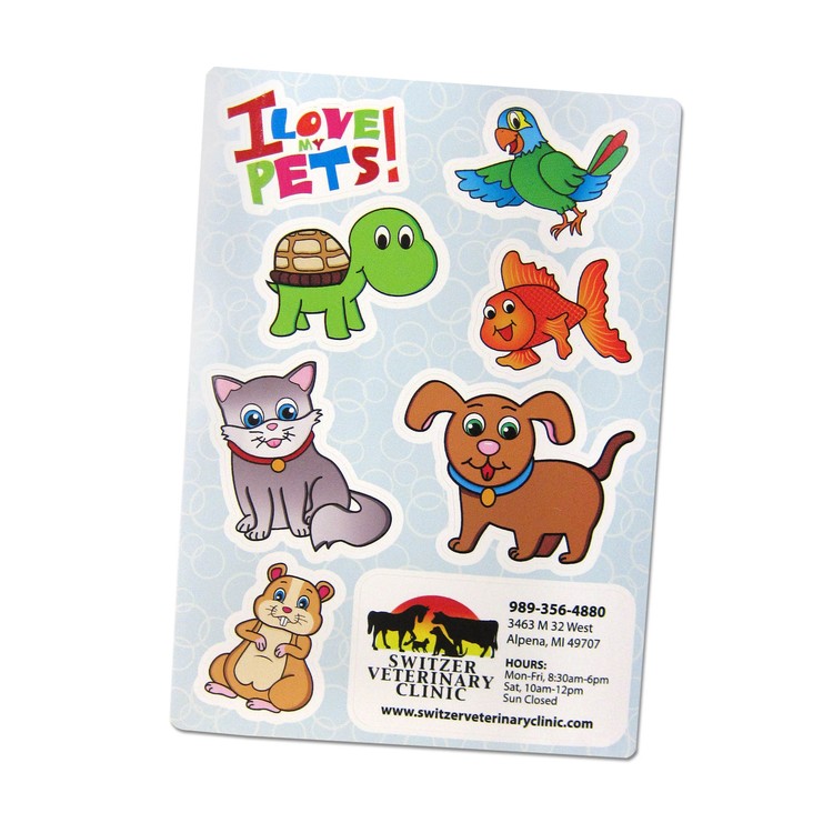 Promotional Pet Shaped Stickers
