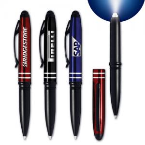 Metal LED Light Up Pen with Stylus