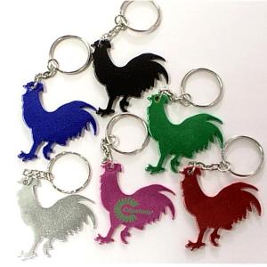 Rooster Shaped Bottle Opener Keychain