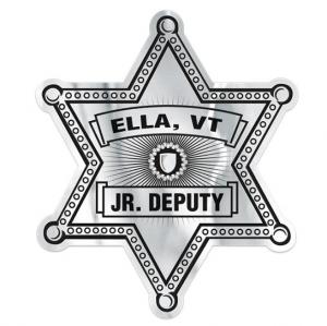 Sheriff Star Lapel Sticker on Roll