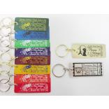 Color Coated Event Key Tag with Gold/Silver Keyring