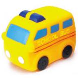 Rubber School Bus Toy
