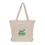 Natural Zippered Canvas Boat Tote