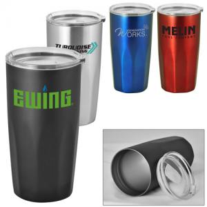 20 Oz. Double Wall Stainless Tumbler with Comfort Grip Design