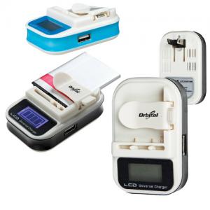 Universal Battery Charger with USB Port &amp; LCD Display