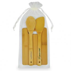 Bamboo Kitchen Tool Combo in Organza Gift Bag 