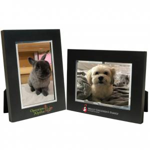 4 x 6 Black Wooden Photo Frame with Silver Bevel 