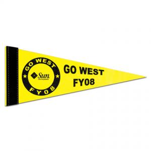 5 x 12 Colored Felt Pennant - With 1 sewn Strip 