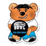 Bowling Theme Stock Design Bear Magnet