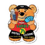 Casino Theme Stock Design Bear Magnet