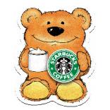 Coffee Theme Stock Design Bear Magnet