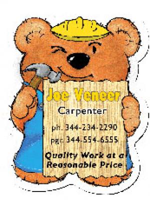 Construction Theme Stock Design Bear Magnet