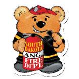 Firefighter Theme Stock Design Bear Magnet