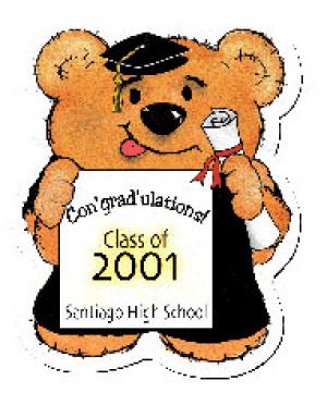 Graduation Theme Stock Design Bear Magnet