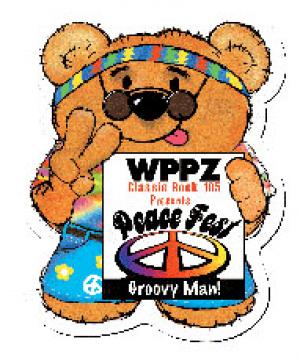 Hippie Theme Stock Design Bear Magnet