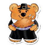 Thanksgiving Pilgrim Theme Stock Design Bear Magnet