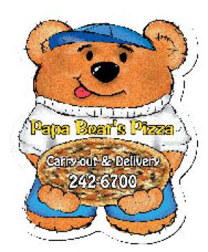 Pizza Theme Stock Design Bear Magnet