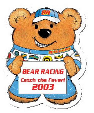 Racing Theme Stock Design Bear Magnet