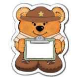 Sheriff Theme Stock Design Bear Magnet