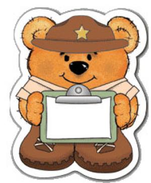 Sheriff Theme Stock Design Bear Magnet