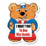 Uncle Sam Theme Stock Design Bear Magnet
