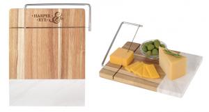 Marble and Bamboo Cheese Cutting Board