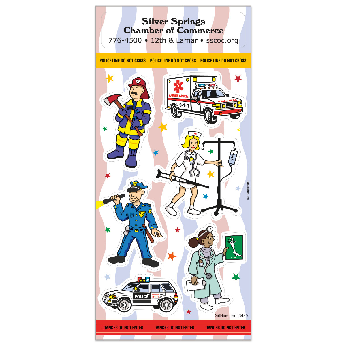 Promotional Rescue Hero Sticker Sheet