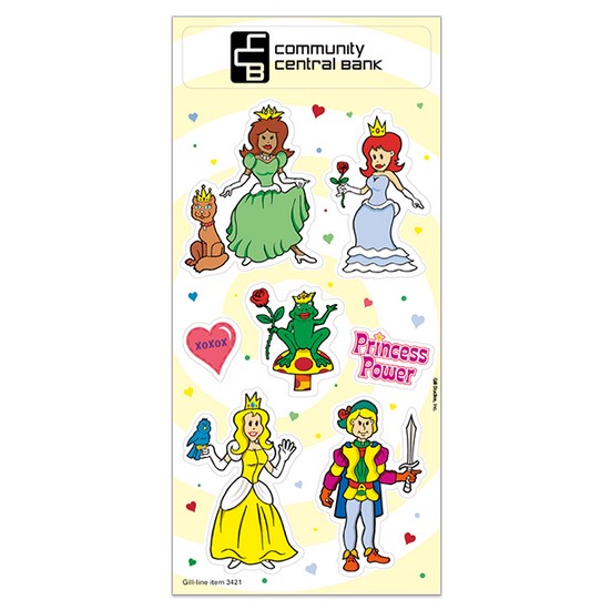 Promotional Prince &amp; Princess Sticker Sheet